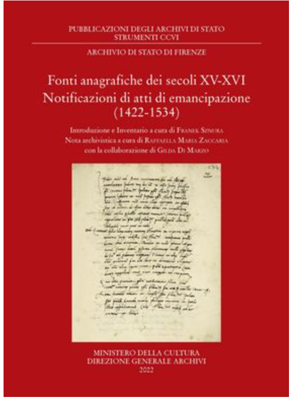 Biblioteca Digitale | Fonti anagrafiche dei secoli XV-XVI. Notificazioni di atti di emancipazione (1422-1534)
